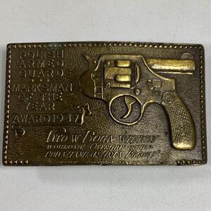Polish Armed Guard Marksman Belt Buckle Tiffany Studio NY